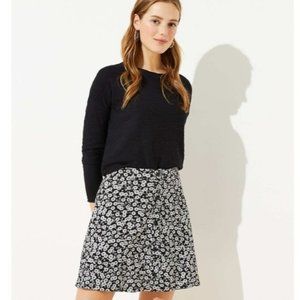 NWOT LOFT Floral Button Front Skirt